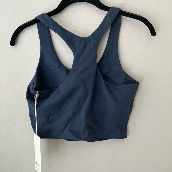 🦋MATE THE LABEL ORGANIC STRETCH RACER TANK IN MIDNIGHT S - Picture 2 of 4